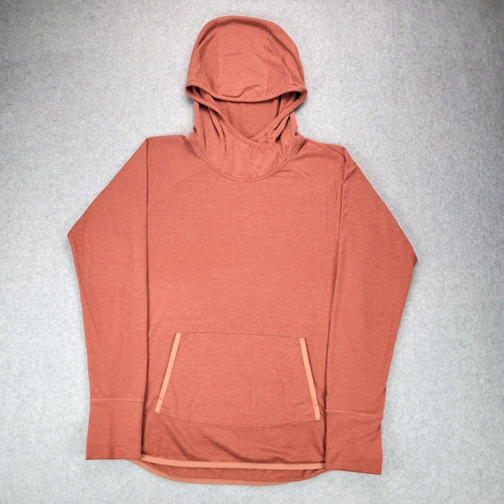 Kuhl Stryde Hoodie Women Medium Burnt Orange Thumbhole Pullover Activewear